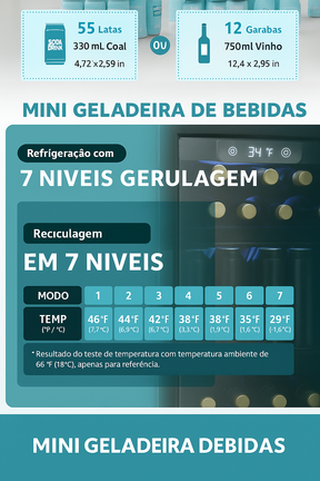 Refrigerador de Bebidas  para 55 Latas